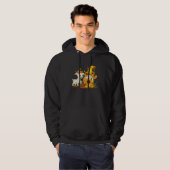 Cute Gnome And Goat Sunflower  Gnome Goat Farmer Hoodie (Voorkant volledig)