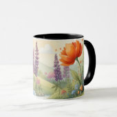 Cute gnome and hedgehog floral mug  mok (Voorkant rechts)
