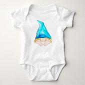 Cute Gnome Baby Blue Romper (Voorkant)