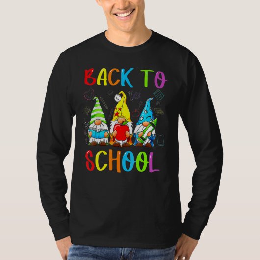 Cute Gnome Back To School Happy First Day Of Schoo T-shirt (Voorkant)