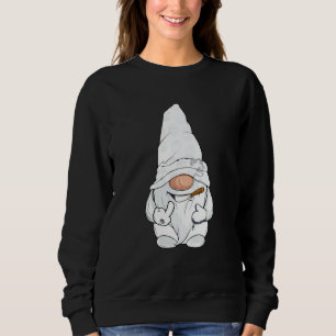 Cute Gnome Beeldje Middelvinger Rokkende Tovenaar  Trui