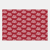 Cute Gnome Black en Red Kerstmis Inpakpapier Vel (Voorkant 3)