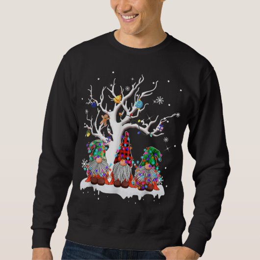 Cute Gnome Buffalo Pset Kerstmis Light Trui (Voorkant)