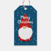 Cute gnome cartoon custom kerstcadeaulabel label cadeaulabel (Voorkant)