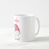 Cute gnome cat cartoon met kerstlicht koffiemok (Voorkant rechts)