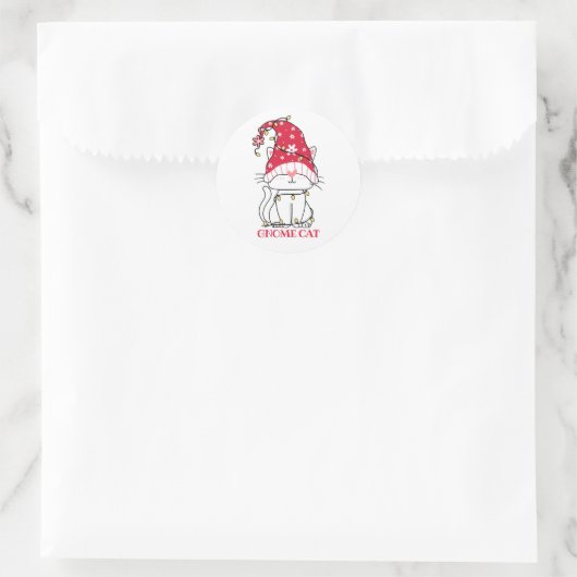 Cute Gnome Cat Sticker (Tas)