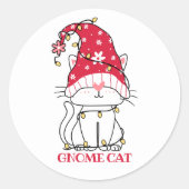 Cute Gnome Cat Sticker (Voorkant)