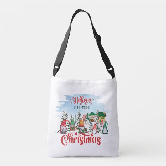 Cute Gnome Celebrance Kerstfeestdag Crossbody Tas (Achterkant)
