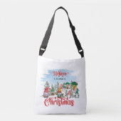 Cute Gnome Celebrance Kerstfeestdag Crossbody Tas (Voorkant)