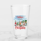 Cute Gnome Celebrance Kerstfeestdag Glas (Voorkant)