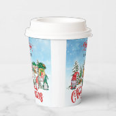 Cute Gnome Celebrance Kerstfeestdag Papieren Bekers (Rechts)