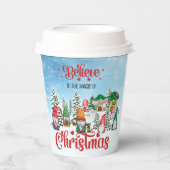 Cute Gnome Celebrance Kerstfeestdag Papieren Bekers (Voorkant)