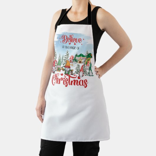 Cute Gnome Celebrance Kerstfeestdag Schort (Insitu)