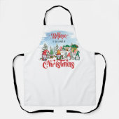 Cute Gnome Celebrance Kerstfeestdag Schort (Voorkant)