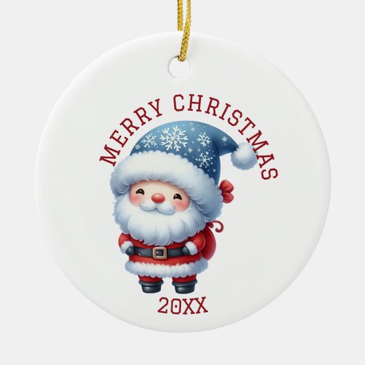 Cute Gnome Christmas Keramisch Ornament (Voorkant)