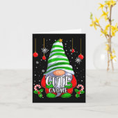 Cute Gnome Christmas Pajamas Matching Family Group Kaart (Gele Bloem)