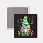 Cute Gnome Christmas Pajamas Matching Family Group Magneet (Voorkant / Achterkant)