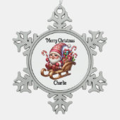Cute gnome Christmas Snowflake Framed Ornament (Voorkant)
