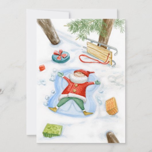 Cute Gnome Colorful waterverf Feestdagenkaart (Voorkant)