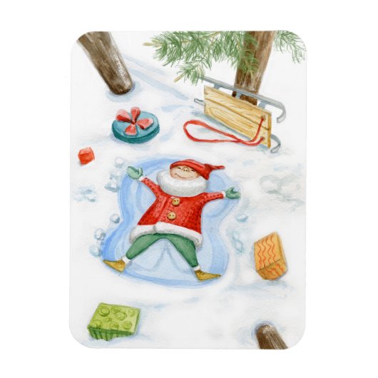 Cute Gnome Colorful waterverf Magneet (Verticaal)