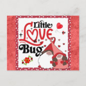 Cute Gnome Couple Love Bug Ladybug Valentijns Briefkaart (Voorkant)