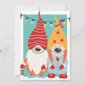 Cute Gnome Couple Persoonlijke Kerstmis Feestdagenkaart (Voorkant)