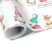 Cute Gnome Custom Kerstmis Cadeaupapier (Rol Hoek)