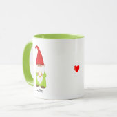 Cute Gnome Dpress in Green met Hoefijzer Mok (Voorkant links)