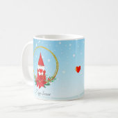 Cute Gnome en kerstmis op Light Blue Coff Koffiemok (Voorkant links)