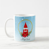 Cute Gnome en kerstmis op Light Blue Coff Koffiemok (Links)