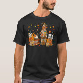 Cute Gnome Fall Coffee Pumpkin Spice Latte Iced Au T-shirt (Voorkant)