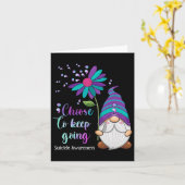 Cute Gnome Flower Suicide Prevention Awareness Mon Kaart (Gele Bloem)