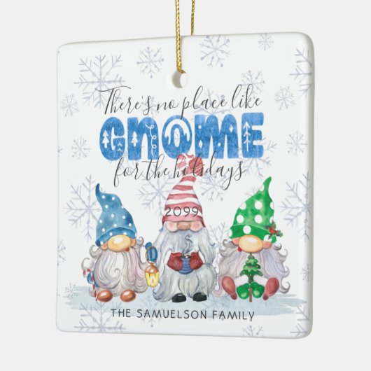 Cute GNOME for the FEESTDAGEN Family Photo Keramisch Ornament (Links)