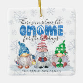 Cute GNOME for the FEESTDAGEN Family Photo Keramisch Ornament (Voorkant)