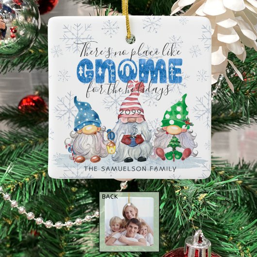 Cute GNOME for the FEESTDAGEN Family Photo Keramisch Ornament