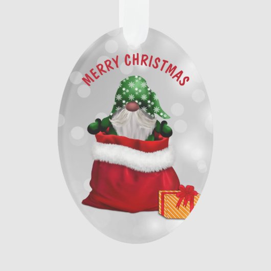 Cute Gnome Gift Surprise Ornament (voorkant)