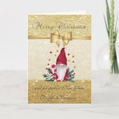 Cute Gnome Glittery, Corporate Feestdagen Kaart (Voorkant)