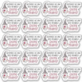 Cute Gnome Great Customers Dank je grappige woords Sticker (Voorkant)