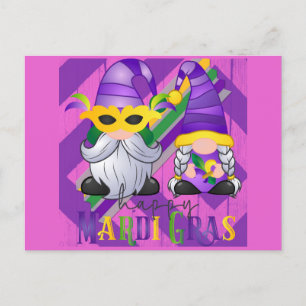 Cute Gnome Happy Mardi Gras Briefkaart