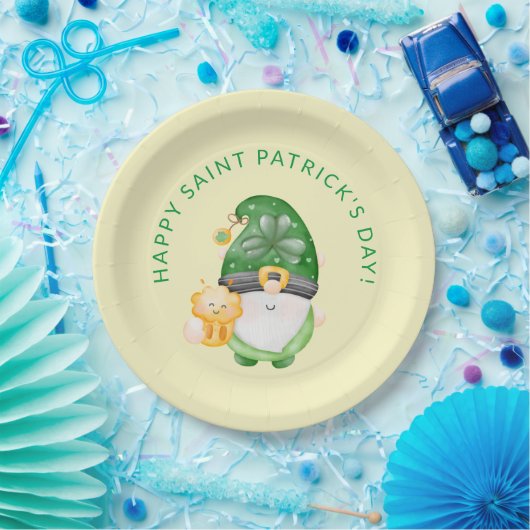 Cute Gnome Happy Saint Patricks Day Party Papieren Bordje (Feest)