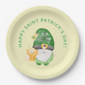 Cute Gnome Happy Saint Patricks Day Party Papieren Bordje (Voorkant)