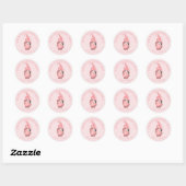 Cute Gnome Happy Valentines Day Favors Ronde Sticker (Vel)