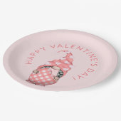 Cute Gnome Happy Valentines Day Party Papieren Bordje (Gekanteld)