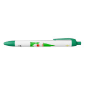Cute Gnome Holding a Cft & Monogram Zwarte Inkt Pen (Bovenkant)