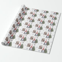 Cute Gnome House Tree Stars Pattern