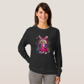 Cute Gnome Hugs Bunny Egg Hunting Gnomes Happy Eas T-shirt (Voorkant volledig)