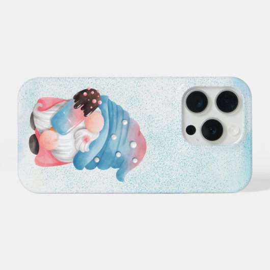 Cute Gnome Ice Cream Phone Case iPhone Hoesje (Achterkant horizontaal)