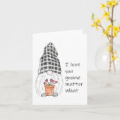 Cute Gnome Ik hou van jou. Kaart (Gele Bloem)