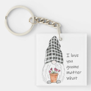 Cute Gnome Ik hou van jou. Sleutelhanger