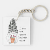Cute Gnome Ik hou van jou. Sleutelhanger (Achterkant)